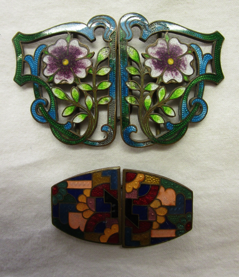 2 period enamel buckles