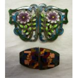 2 period enamel buckles