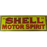 Good quality reproduction enamel sign - Shell Motor Spirit - 91cm x 30cm