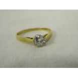 18ct gold solitaire diamond ring