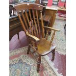 Slat back Windsor armchair