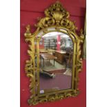 Ornate gilt framed mirror - 107cm x 65cm