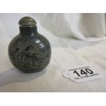 Signed Japanese porcelain snuff bottle