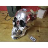 Chrome skull - H: 20cm