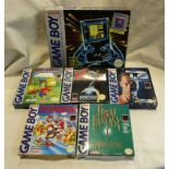 Original boxed Game Boy with 6 games in good working order