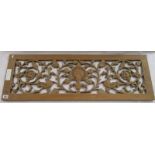 Large carved teak panel - 113cm x 36.5cm