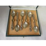 Cased silver spoons