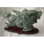 Onyx dog of foo statue