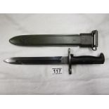 Garrand bayonet for WWII Springfield rifle