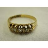 18ct antique 5 stone diamond ring