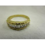 18ct gold 9 stone diamond ring