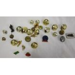 Collection of military buttons