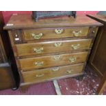 Small antique mahogany 4 drawer chest - W: 76cm D: 35.5cm H: 76cm