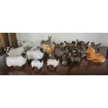 Collection of 19 Beswick farm animals