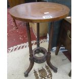 Inlaid walnut occasional table
