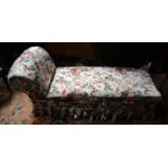 Vintage Sanderson covered ottoman / day bed