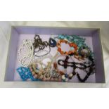 Collection of costume jewellery to include glass beaded necklaces