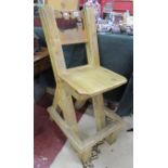 Unusual pine rustic chair