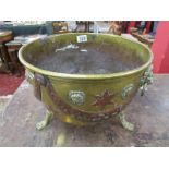 Brass & copper coal scuttle