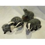 4 Beswick badgers