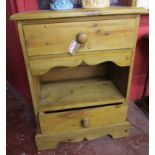 Pine bedside cabinet