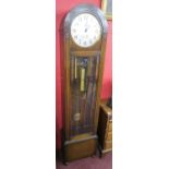 Deco long cased 3 weight clock