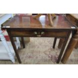 Antique mahogany hall table - W: 76cm D: 48cm H: 80cm