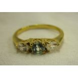 18ct gold plated topaz ring with certificate