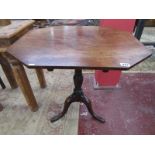 Mahogany tilt top tripod table