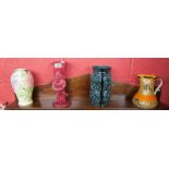 Collection of vases and jugs to include Beswick