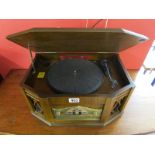 Steepletone nostalgic turntable with radio, cassette & CD player