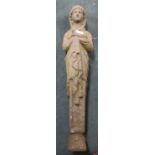 Heavy & early cast metal figure - (H: 51cm)