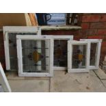 5 leaded light window panels