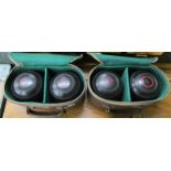 2 cased sets - Bowling woods