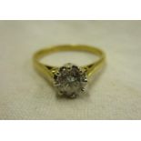 18ct gold solitaire diamond ring