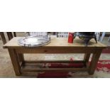 Pine bench - H: 48cm L: 123cm W: 35cm