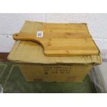 Box of wooden barbeque platters