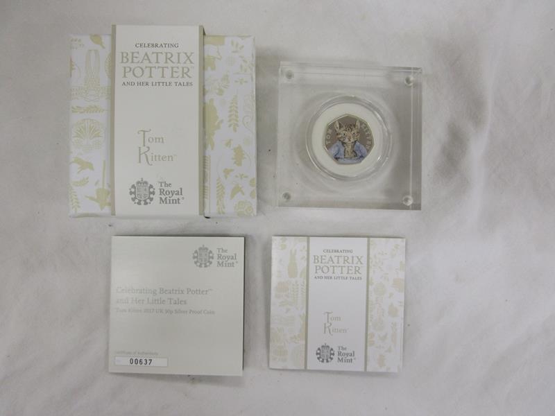 Tom Kitten 2017 UK 50p silver proof coin classic box