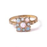 18ct silver-gilt opal (0.60ct) ring