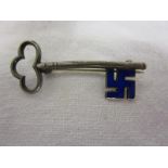 Charles Horner silver & enamel key brooch / pin - Circa 1914