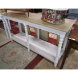 2 tier hall table - W: 148cm D: 45cm H: 70cm