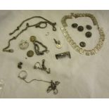 Collection of white metal jewellery etc to include silver