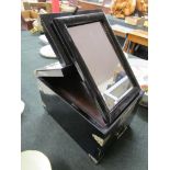 Jewellery box with bevelled glass mirror