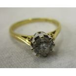 18ct gold ½ct diamond solitaire ring