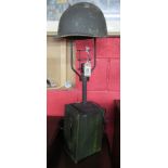 Upcycled military lamp - H: 82cm