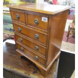 Small chest of 2 over 3 drawers - H: 62cm W: 46cm D: 33cm