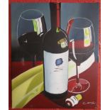 Oil on canvas - Wine