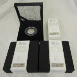 Royal Mint - 3 x Tom Kitten silver proof 50p Black Box edition - L/E presentation of 1000