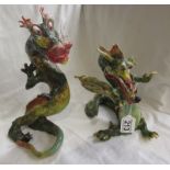 2 ceramic dragons