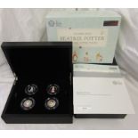 Royal Mint Silver Proof 50 pence coin deluxe set - Beatrix Potter 2018 Four Coins Character Set -